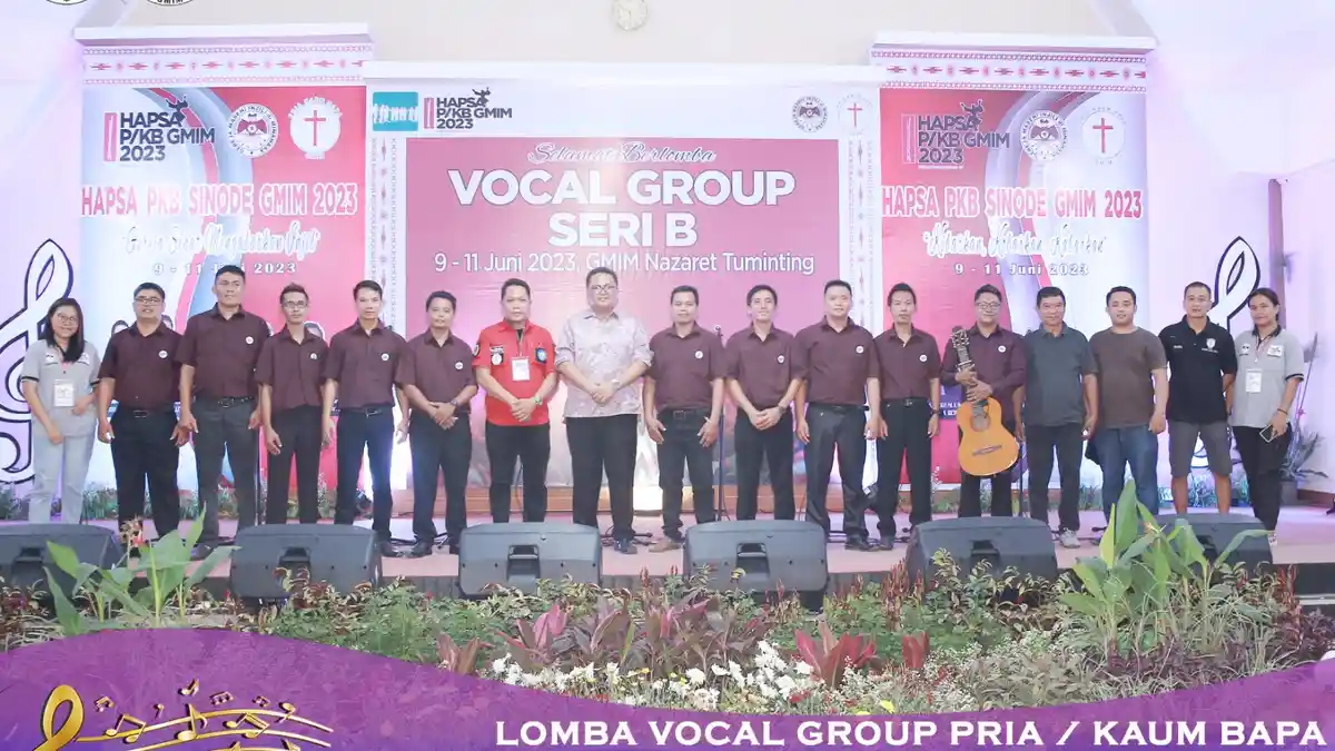 Tim Vocal Grup Pria Kaum Bapa Jemaat Abraham Matungkas Minut Ikut Meriahkan Hapsa P/KB GMIM