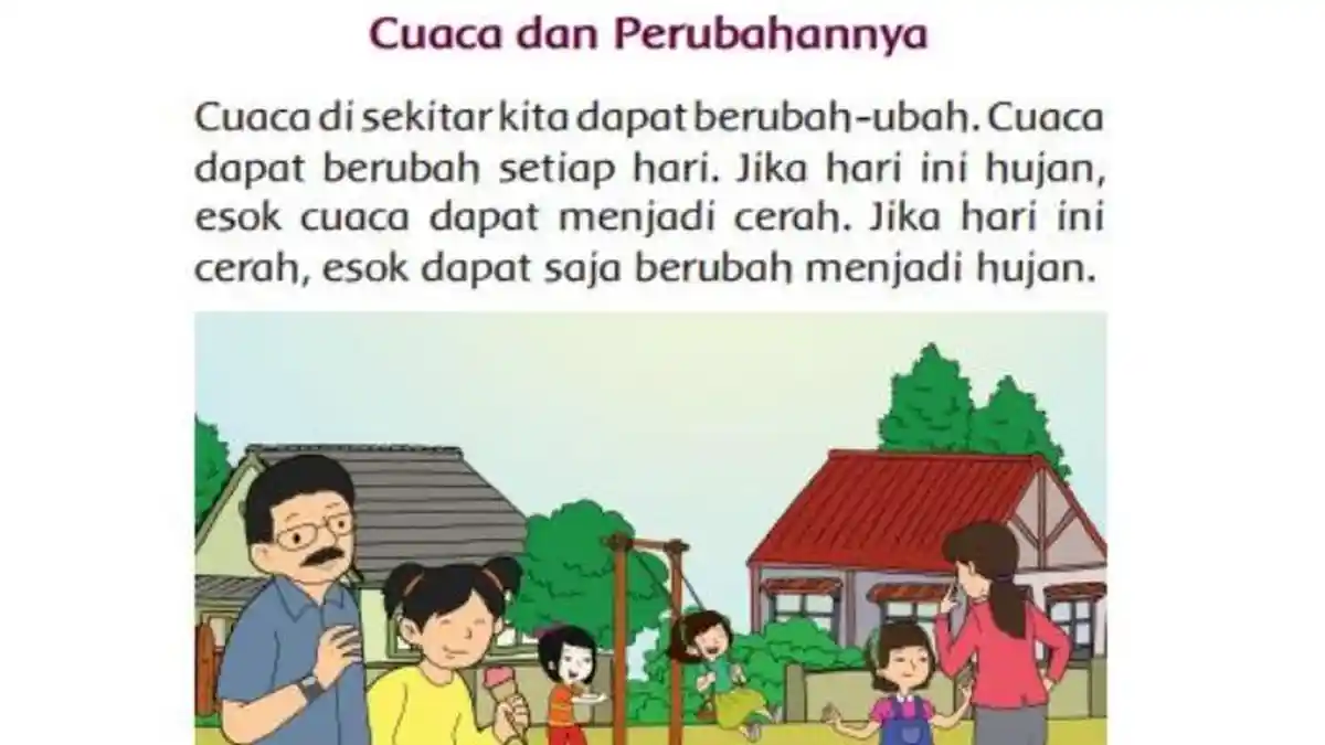 Tuliskan Informasi tentang Cuaca yang Kamu Peroleh dari Bacaan, Buku Tema 5 Kelas 3 SD Halaman 51