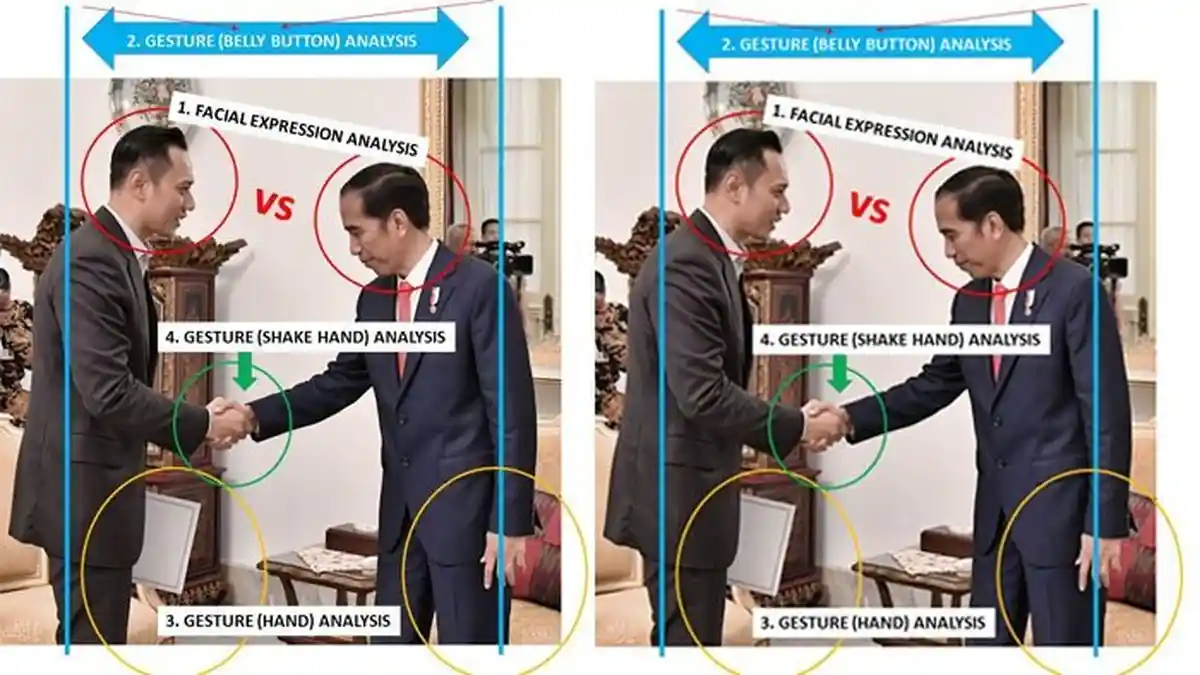 Gestur Presiden Jokowi dan AHY Saat Salaman, Siapa yang Lebih Rendah Hati?
