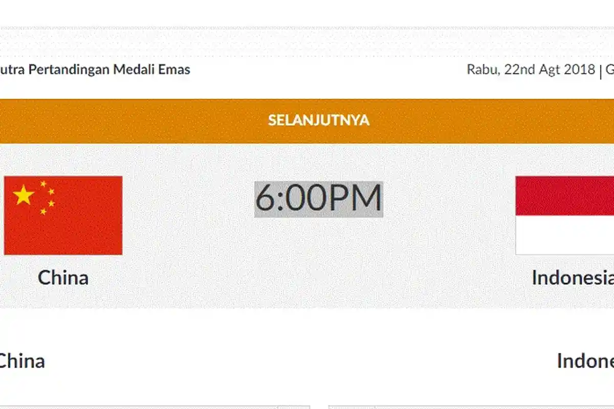 Live Streaming Final Bulutangkis Indonesia Vs China, Siaran Langsung di Indosiar