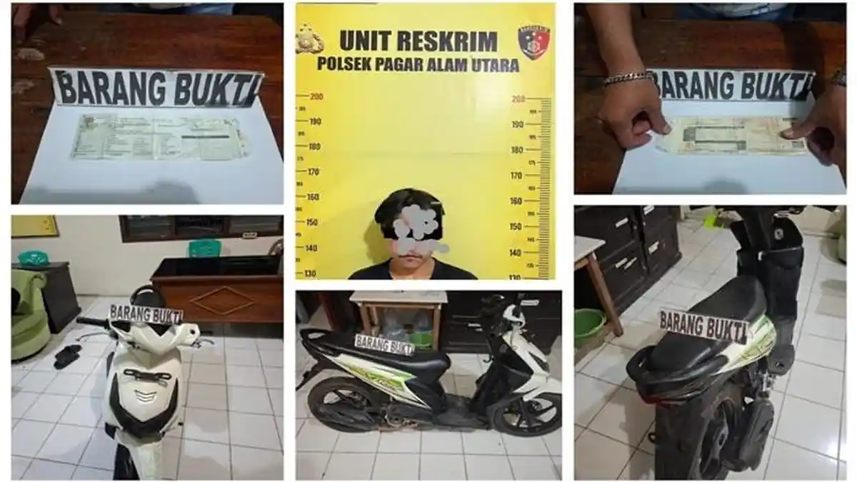 Buron Hampir Sebulan, Polsek Pagar Alam Utara Berhasil Tangkap Pelaku Curanmor di Persembunyiannya