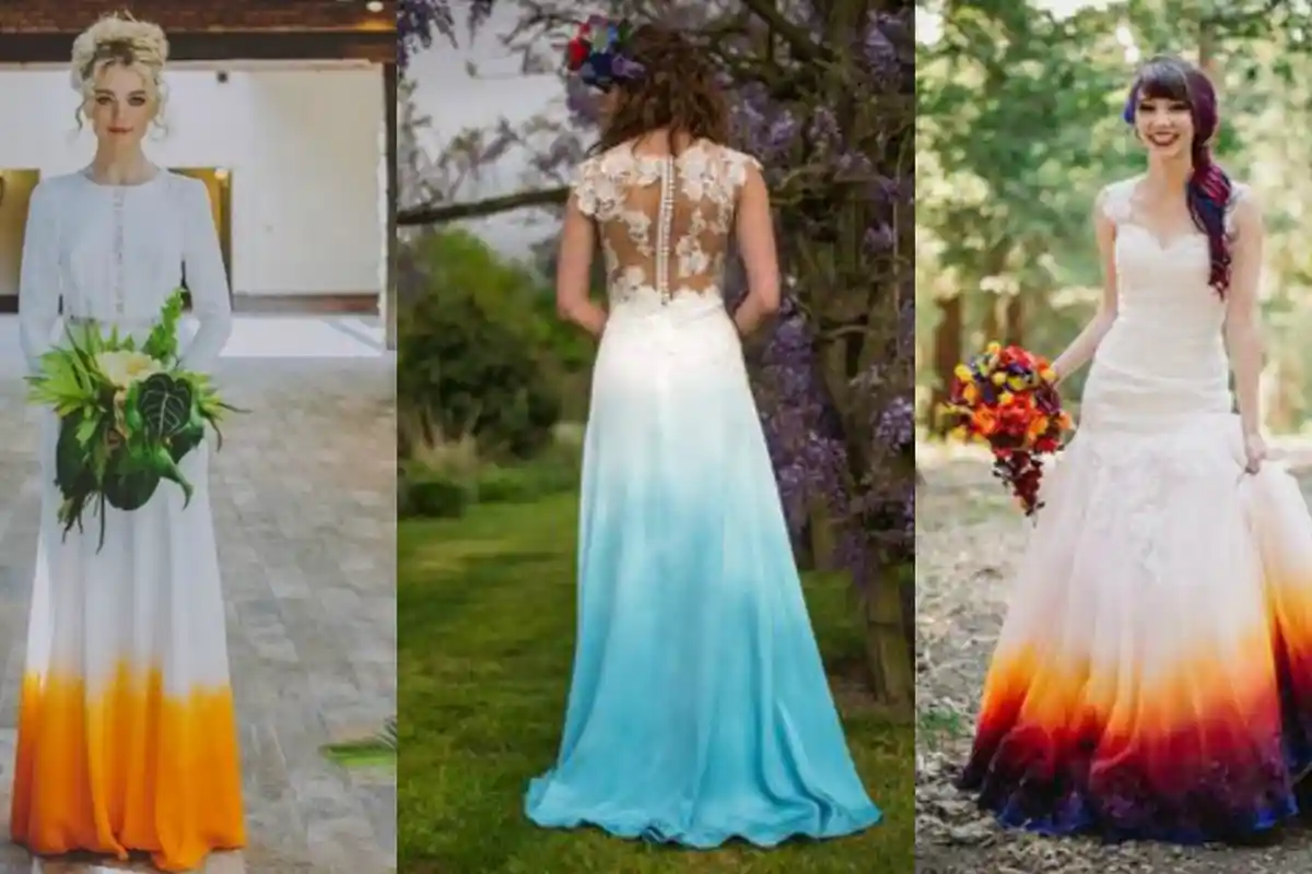 Ciamik! Cerahkan Hari Bahagiamu dengan Gaun Pengantin Warna Pelangi