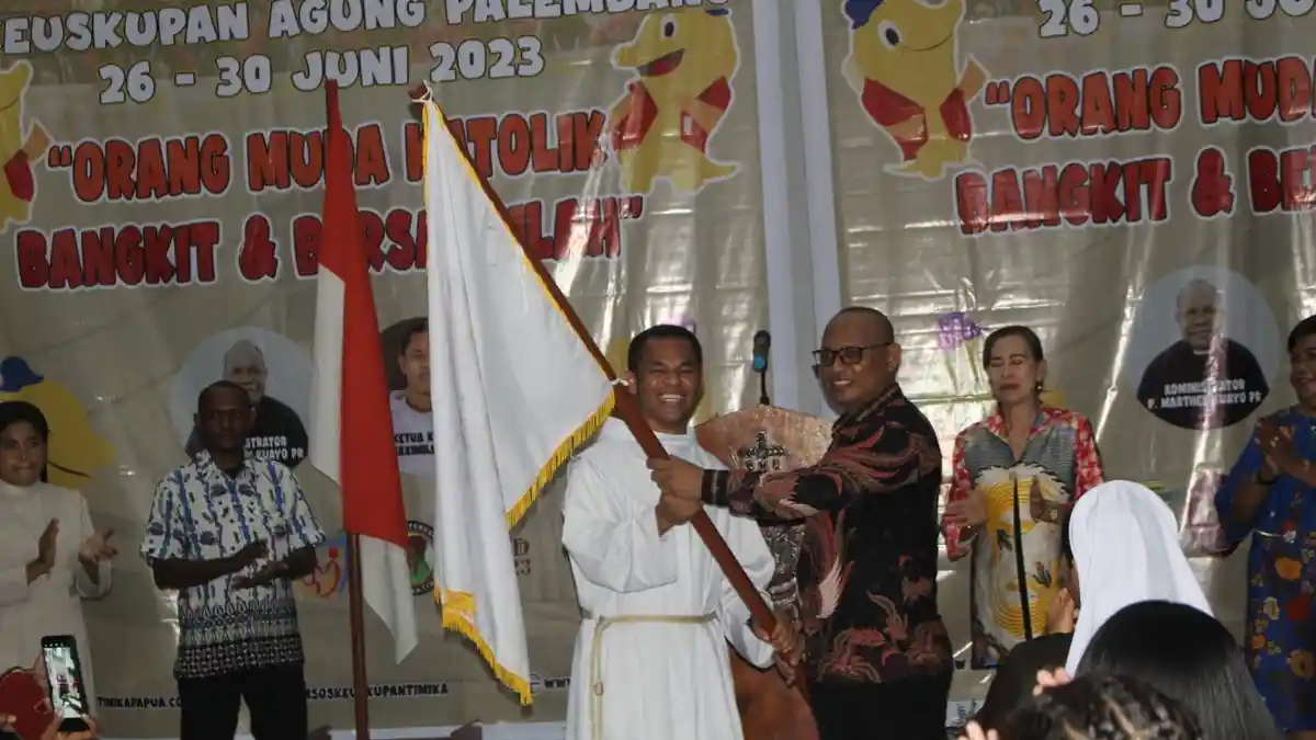 Misa Perutusan Panitia Pra IYD III Keuskupan Timika, Pemuda Katolik Harus Bangkit