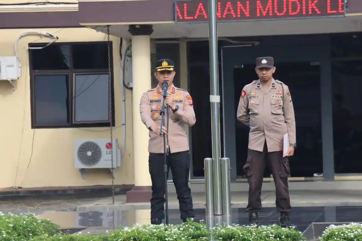 Jelang Sertijab, Kapolres Lampung Timur Polda Lampung Berikan Pesan kepada Personel