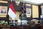 Panglima TNI Ikuti Webinar Rakornas Pengawasan Intern Pemerintah