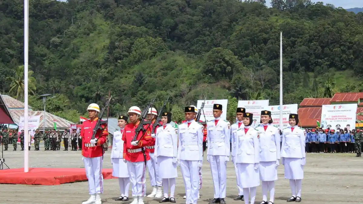 Ini Petugas Inti Paskibraka Kabupaten Sigi di Upacara HUT RI