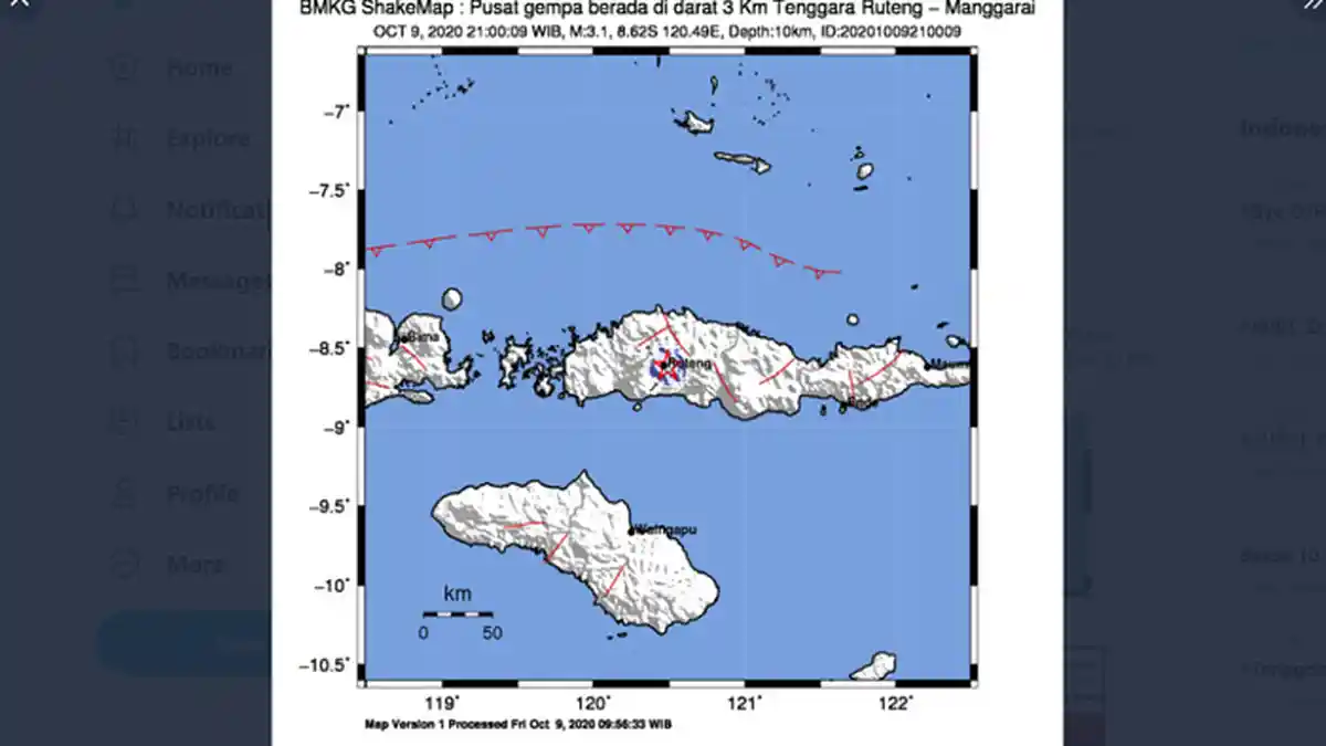 Baru Saja Terjadi, Gempa Bumi Mengguncang Ruteng Manggarai NTT, Ini ...