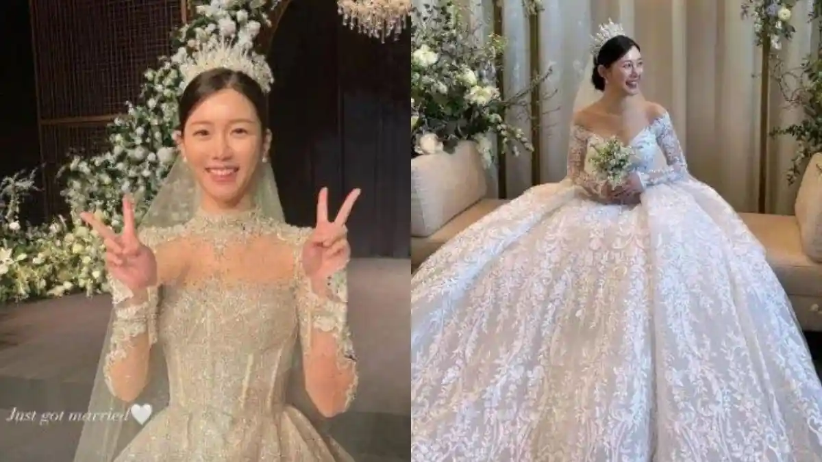 FOTO Perdana Lee Da In Setelah Menikah dengan Lee Seung Gi, Gaun Dibuat oleh Desainer Ternama Ini