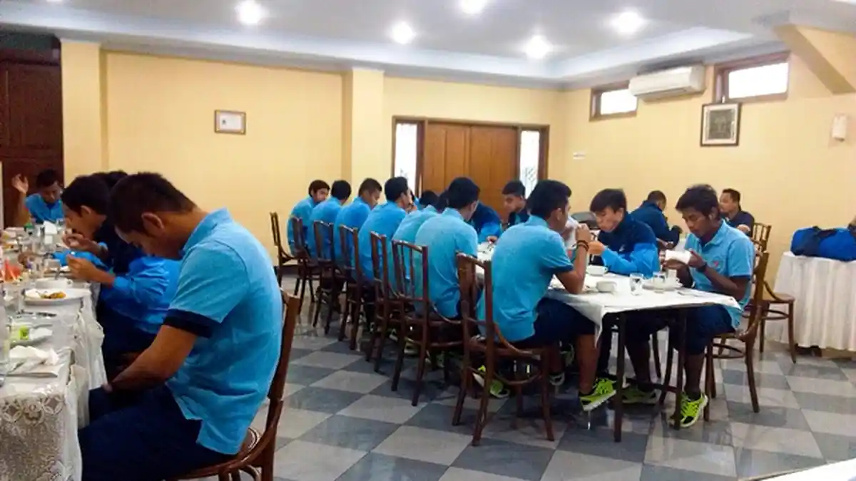 Timnas U19 Makan Siang Ditemani Garuda di Dadaku