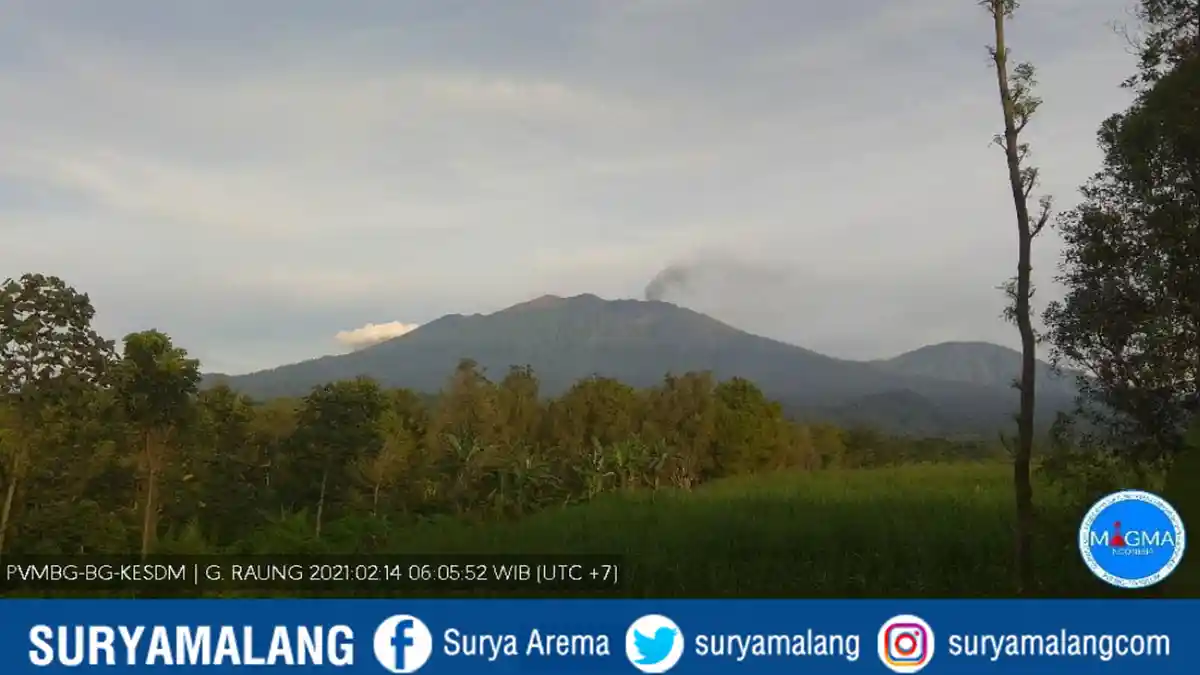 Update Erupsi Gunung Raung Hari Ini, Aktivitas Berangsur Mulai Menurun, Abu Vulkanik Hanya Sesekali