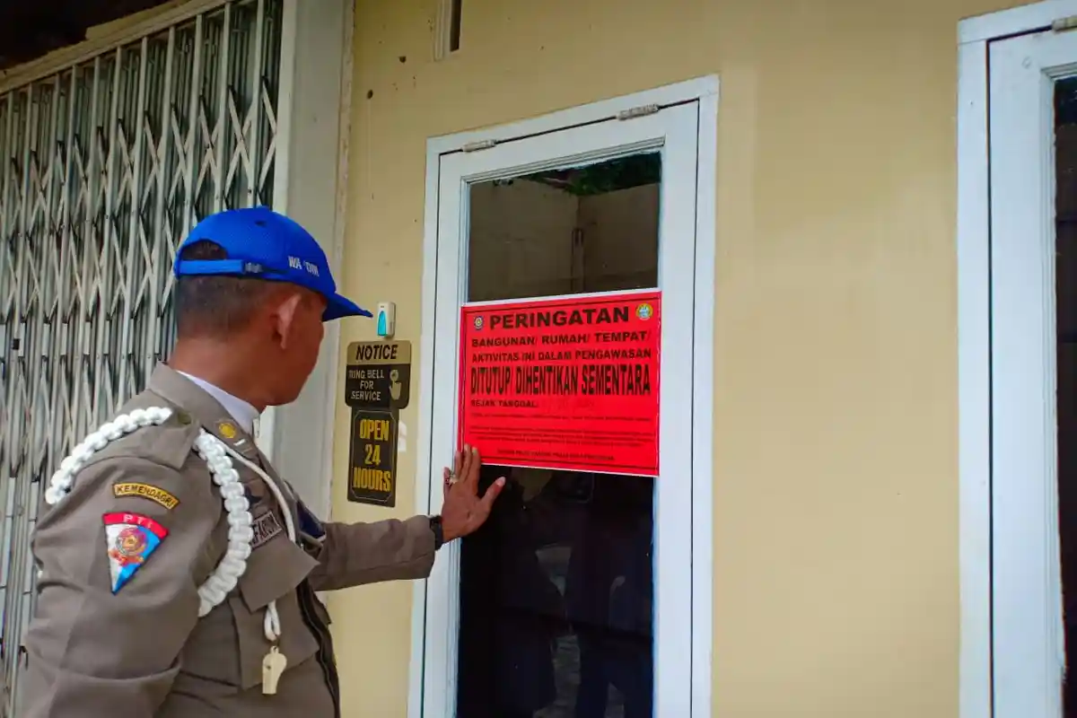 Langganan Kena Tipiring, Pol PP Kota Pontianak Segel Satu Penginapan