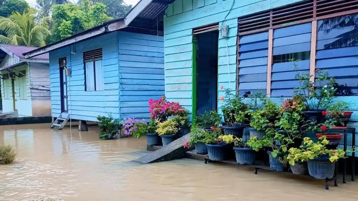 Sungai Mahato di Rohul Meluap, Sejumlah Rumah di Bantaran Sungai ...
