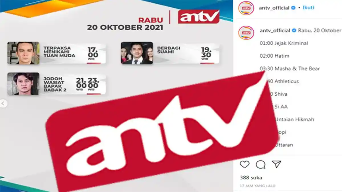 ACARA ANTV Hari Ini Minggu 31 Oktober 2021, Balika Vadhu hingga Sinetron Terpaksa Menikahi Tuan Muda