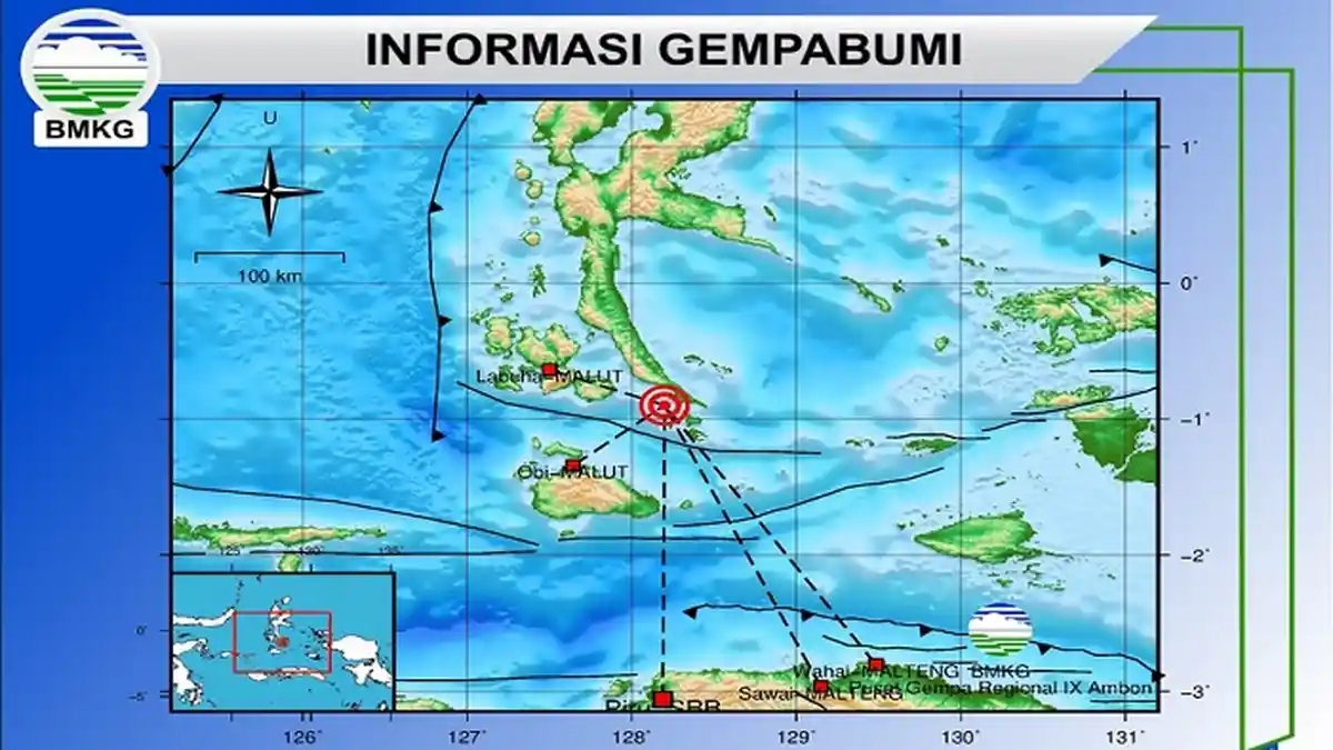 Kurang Dari 2 Jam, Maluku Diguncang 3 Gempa Hari Ini Kamis