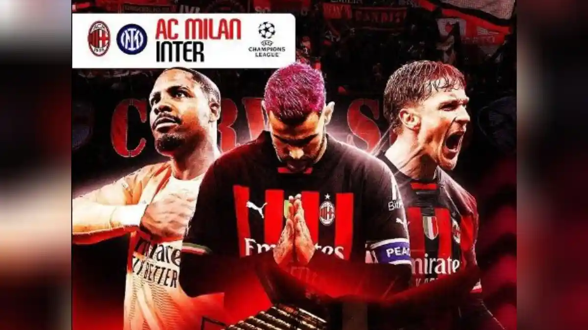 LINK SCTV dan Cara Nonton Live Streaming AC Milan vs Inter Milan Leg 1 Liga Champion 02.00 WIB