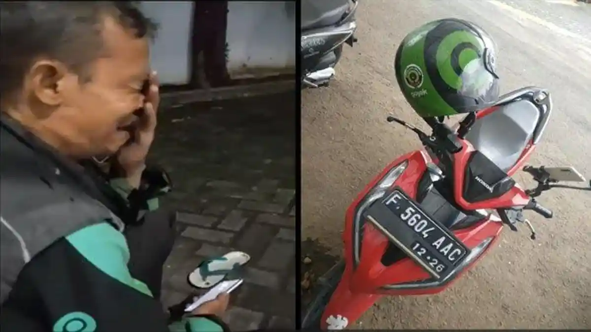 Kisah Pilu Kakek Ojol di Bogor, Menanggis Kehilangan Motor saat Ditinggal Salat di Masjid