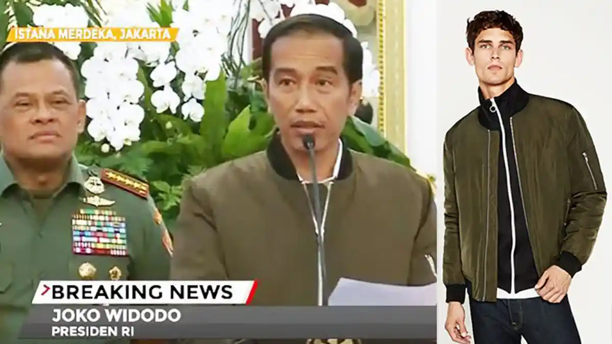 Jokowi Akui Jaket Bomber Dipakainya Ternyata Pinjaman