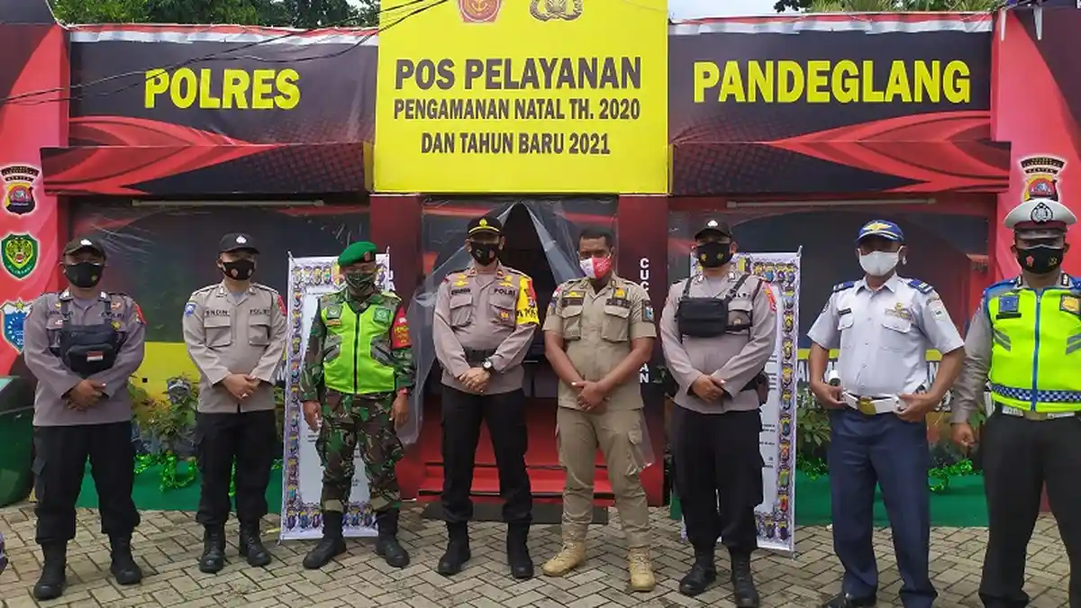 Pengamanan Nataru, Polres Pandeglang Dirikan Pos Pam dan Pos Yan, Tempat Wisata Jadi Perhatian