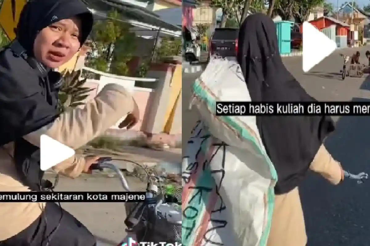 Video Viral TikTok Menginspirasi Mahasiswi Tinggal Sendiri di Majene, Bertahan Hidup Jadi Pemulung