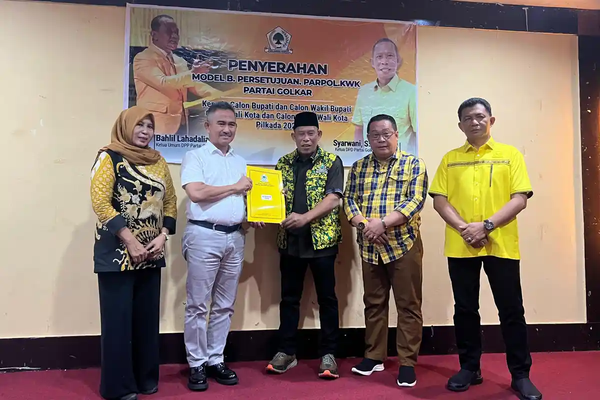 Giliran Partai Golkar, Serahkan B1-KWK ke Pasangan Khairul dan Ibnu Saud di Pilkada Tarakan 2024 