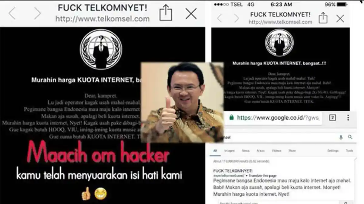 'Bentuk Terima Kasih Pelanggan, Hacker Telkomsel Bakal Dijadikan Seperti Ahok'