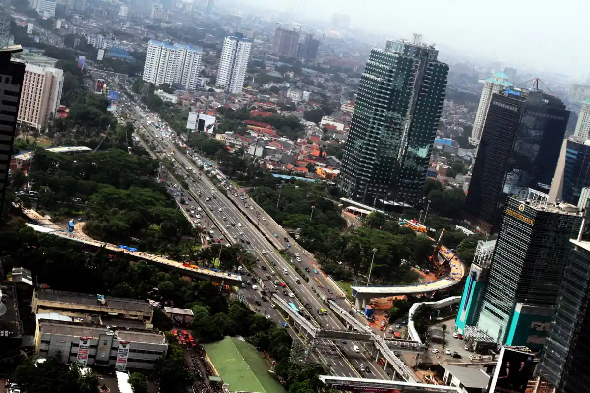 Jokowi Bareng Ahok Tinjau Simpang Susun Semanggi