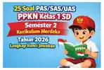 25 Soal PAS/SAS/UAS PPKN Kelas 1 SD Semester 2 Kurikulum Merdeka Tahun 2026 Lengkap Kunci Jawaban