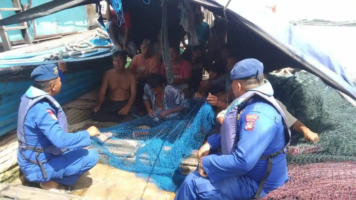 Colling System Sat Polairud Polres Tanjungbalai, Imbau Warga Ciptakan Pemilu Aman Damai Dan Sejuk