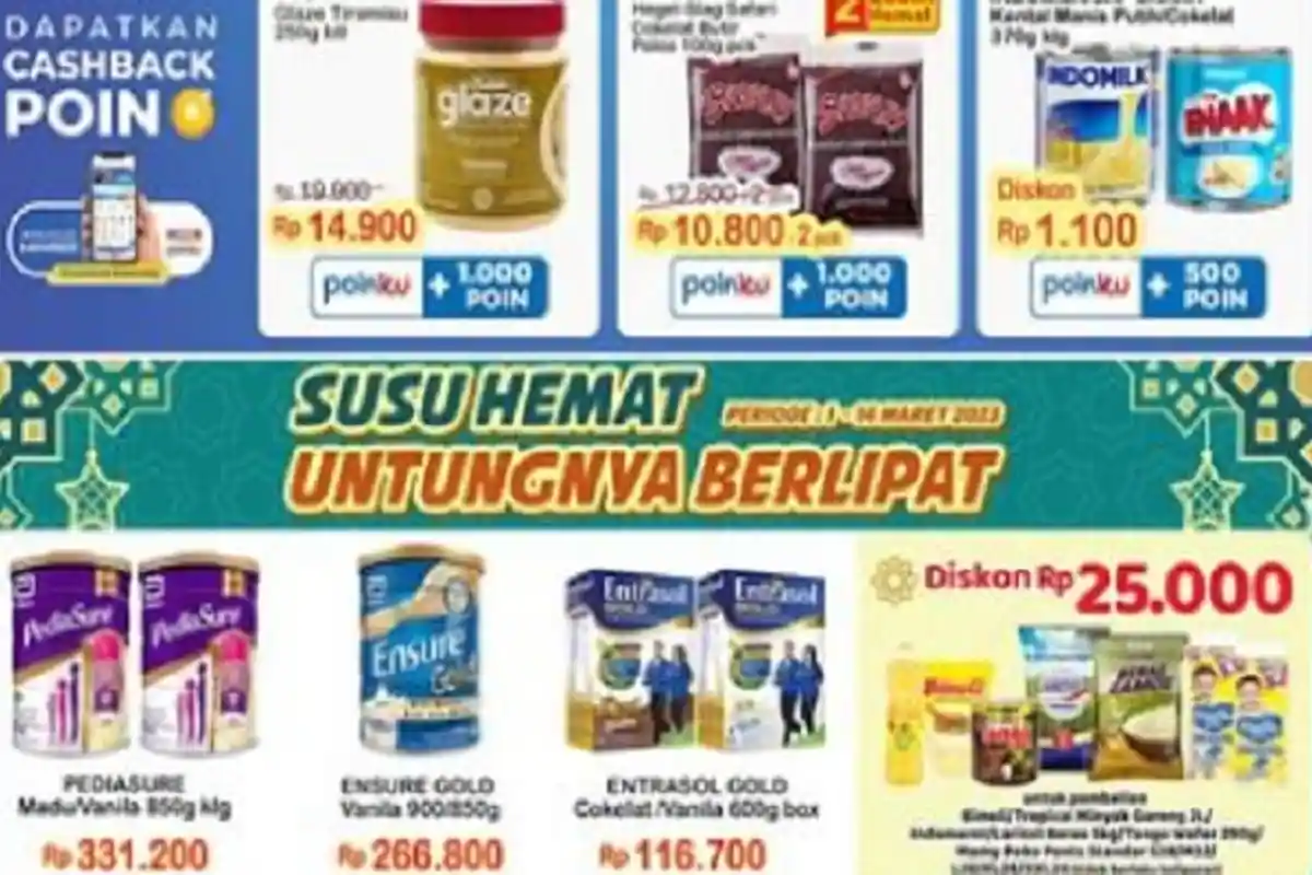 Promo Indomaret 1- 7 Maret 2023, Beli Susu Diskon Rp20 Ribu Tebus Minyak Goreng Bimoli atau Tropical