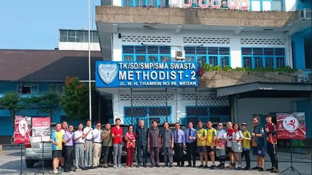 Thamrin Kenchi Club mengedukasi olahraga Sepak Kenchi ke Sekolah Methodist 2 Medan