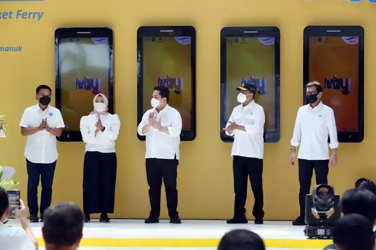 Layanan Pembelian Tiket Kapal Ferry Online Diresmikan Menteri BUMN Erick Thohir