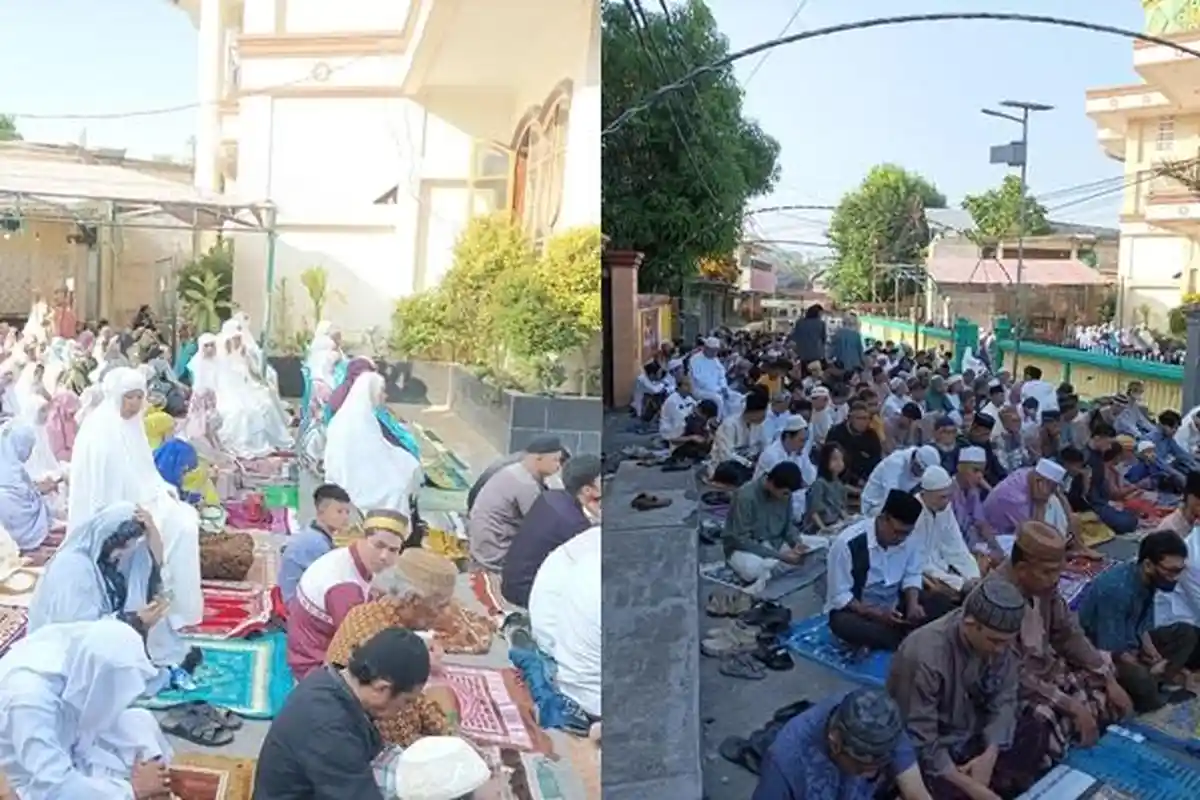 Setelah Salat Ied Umat Muslim Masjid Darul Arqom Ternate Tanjung Manado Tak Makan dan Minum di Jalan