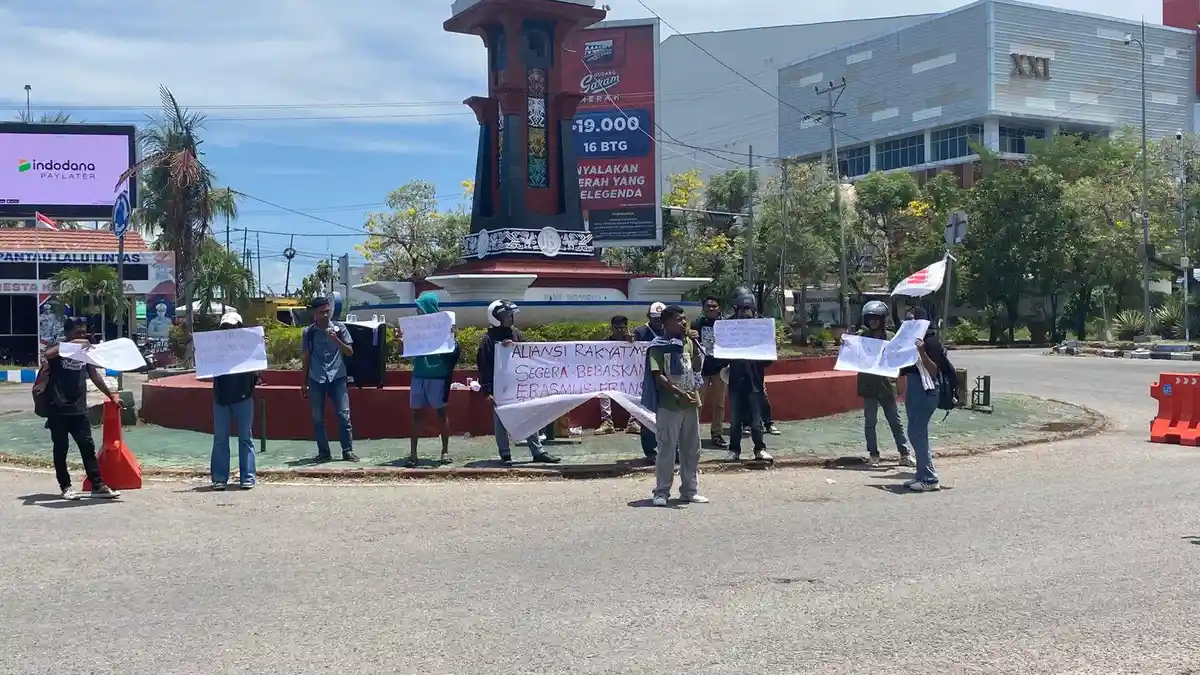 Aliansi Rakyat Menggugat Desak Pembebasan Aktivis Lingkungan Erasmus Frans Mandato
