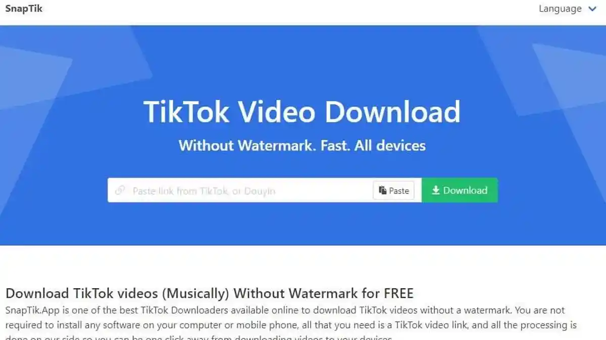 Cara Download Video TikTok Tanpa Watermark dengan SnapTik