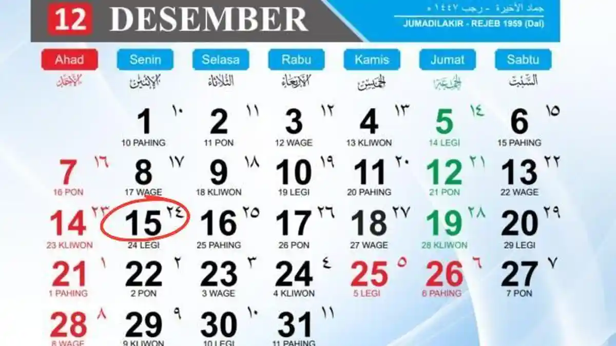 15 Desember 2025 Memperingati Apa? Ternyata Hari Juang Kartika, Cek Kalender Hari Libur Nasional 