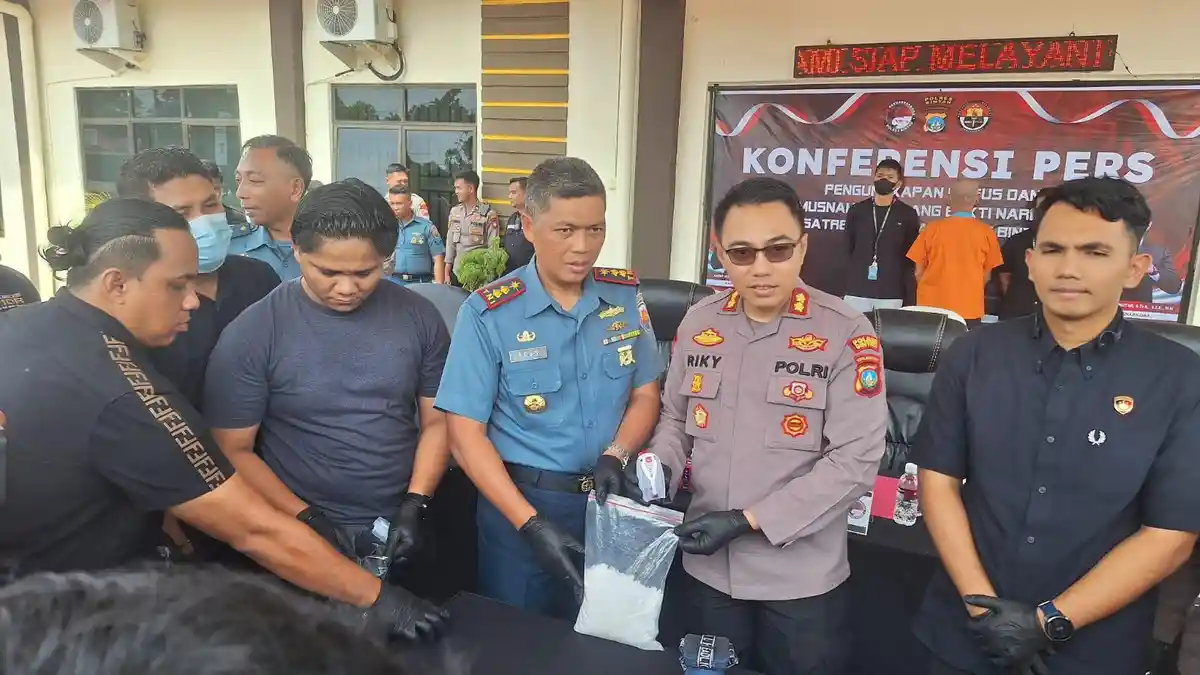 Polres Bintan Kepri Musnahkan Barang Bukti Sabu Sebanyak 702,32 Gram