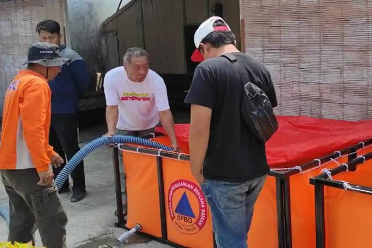 Kemarau Panjang di Gresik Masih Panjang, BPBD Sudah Kirim Ratusan Tangki Air Bersih ke Desa-desa