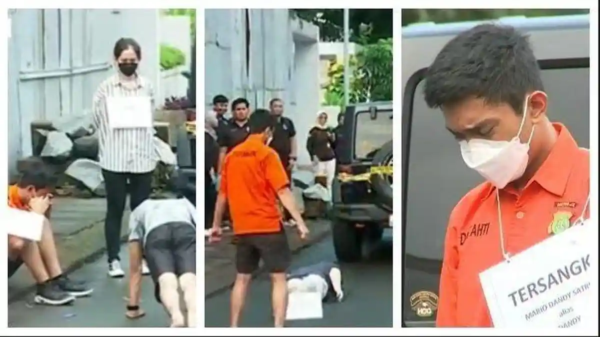 Tampilan Mario Dandy saat Rekonstruksi Penganiayaaan Disorot, Kakinya yang Penuh Koreng Dikomentari