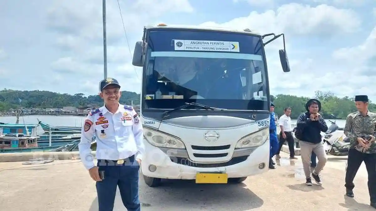 Empat Bus DAMRI Siaga Layani Warga Pulau Lepar Jelang Mudik Lebaran 2026