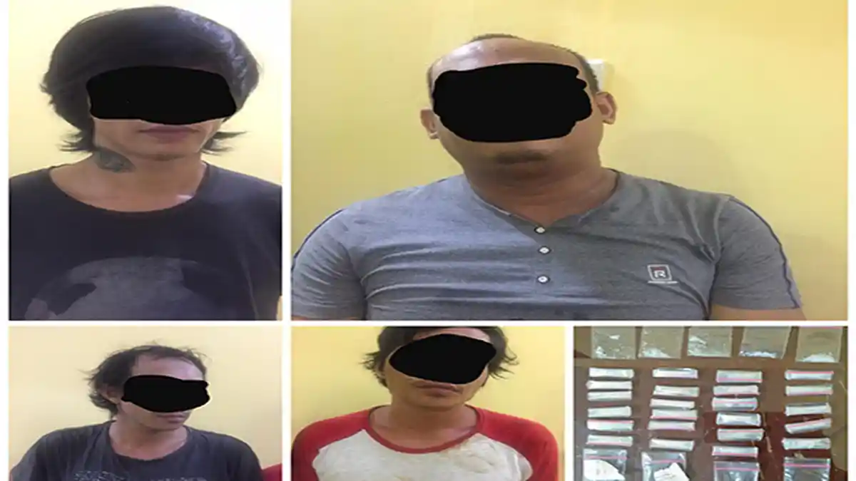 Sat Res Narkoba Polres Landak Tangkap 4 Orang Tersangka Narkoba di Ngabang