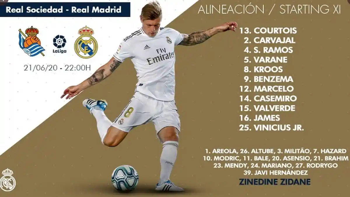 Update Pertandingan Liga Spanyol Real Sociedad Vs Real Madrid 0-1, Sergio Ramos Cetak Gol