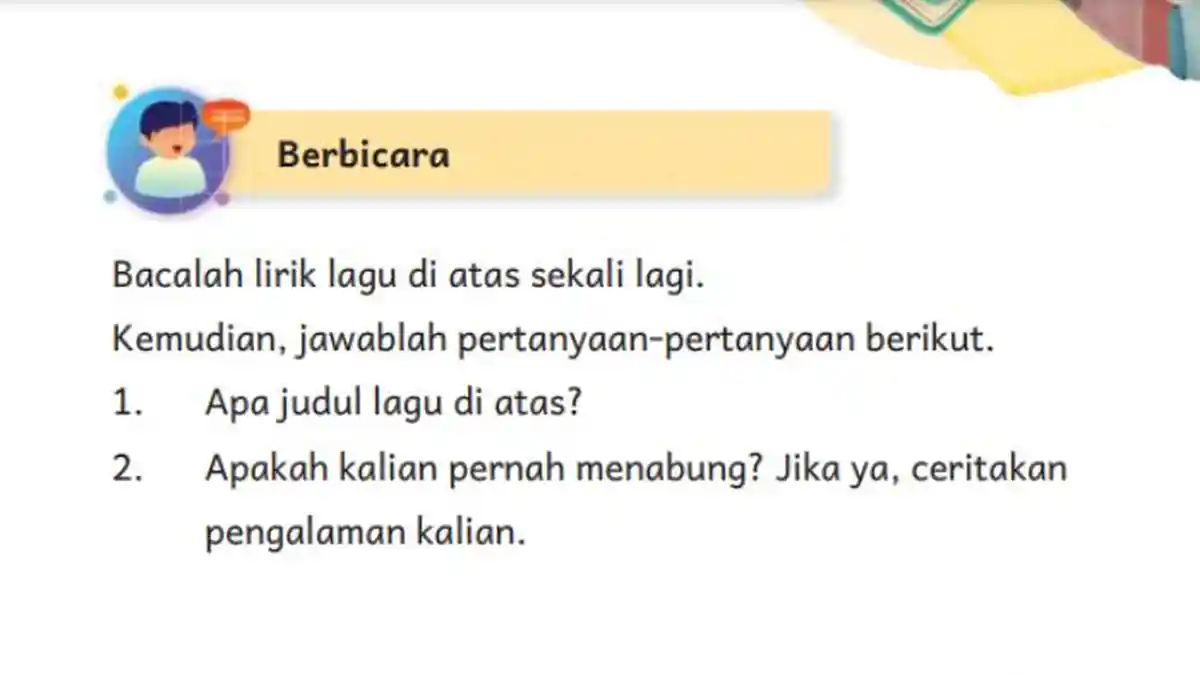 Kunci Jawaban Bahasa Indonesia Kelas 2 Halaman 134 Kurikulum Merdeka: Berbicara