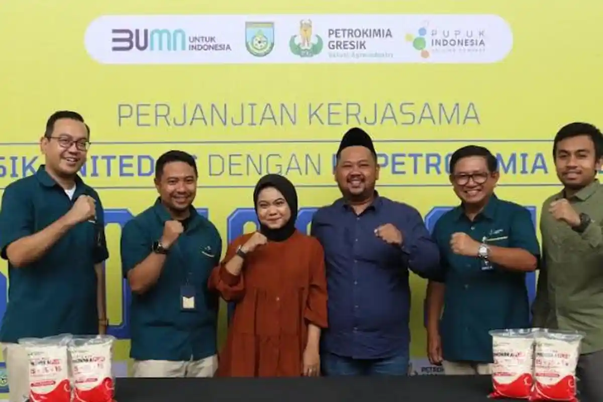 Petrokimia Gresik Sponsori Gresik United di Babak 12 Besar Liga 2, Perwakilannya Jadi Bendahara Tim