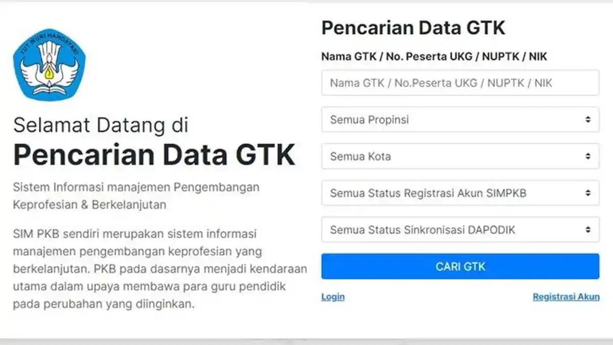 Cara Cek No Peserta UKG dalam SIMPKB-ID saat Registrasi Akun SIMPKB