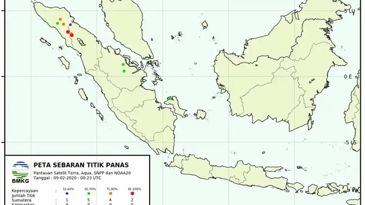 Hari Ini, BMKG Deteksi Lima Titik Panas di Aceh, Cek Lokasinya di Sini
