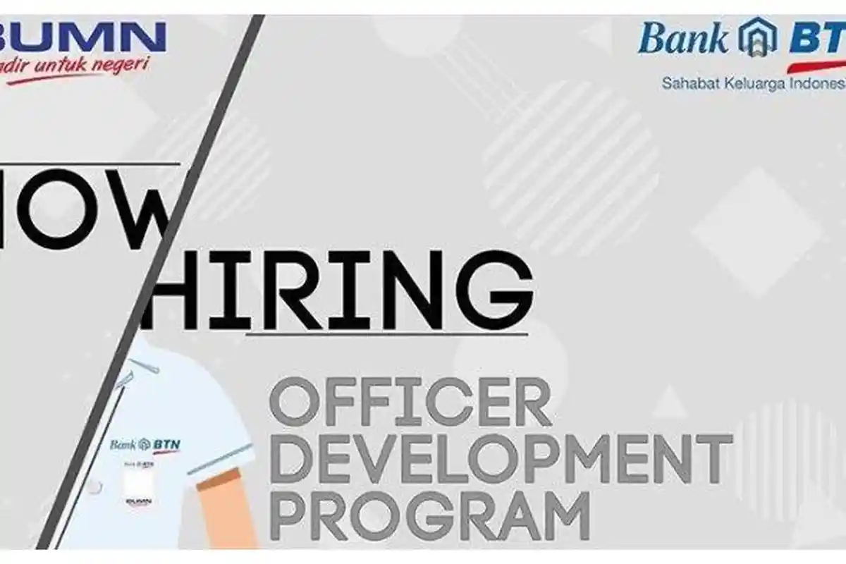 Lowongan Kerja 2019 - BTN Buka Lowongan ODP untuk Penempatan Yogyakarta, Malang, Bandung & Jakarta