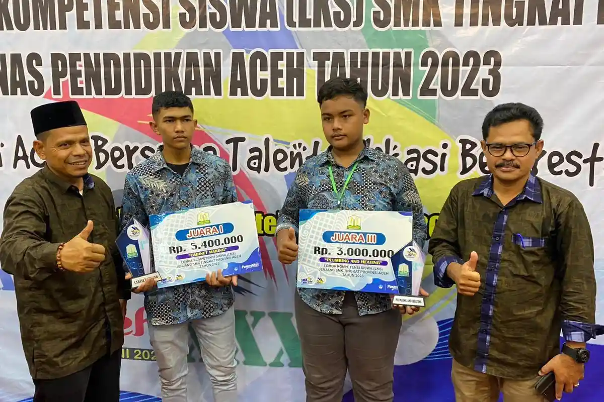 SMKN 2 Sigli, Peroleh Juara 1,3 dan Harapan 1 di LKS-31 Provinsi Aceh