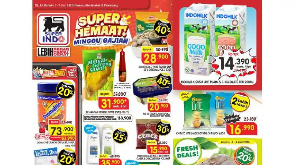 KATALOG Promo Superindo Hingga 7 Juni 2023: Super Hemat Minggu Gajian, Bakso Kimbo Diskon 40 Persen