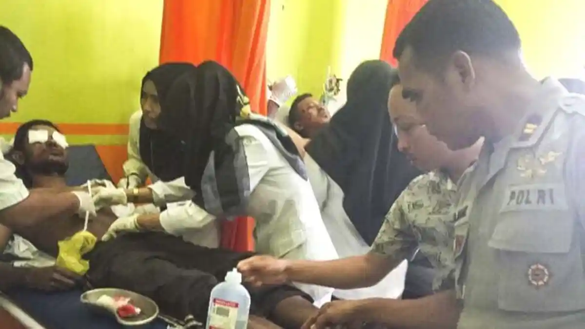 Dua Warga Terluka Saat Selang Tabung Angin Meledak