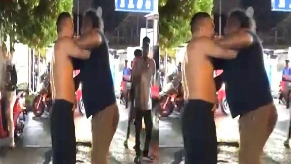 DUEL Sekuriti vs Preman di Ternate Jadi Tontonan Warga, Adu Jotos Berlangsung Sengit,Warganet:Jantan